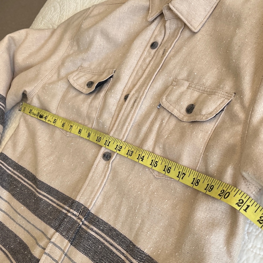 Levi’s Wool Blend Shacket Lined Shirt Men’s Medium Textured Striped‎ Cabincore - Picture 10 of 17